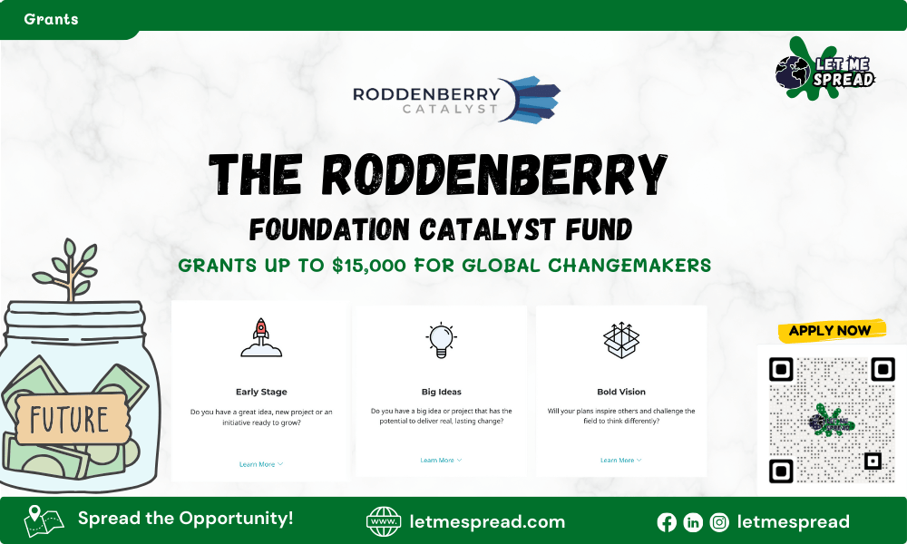 Apply for The Roddenberry Foundation Catalyst Fund