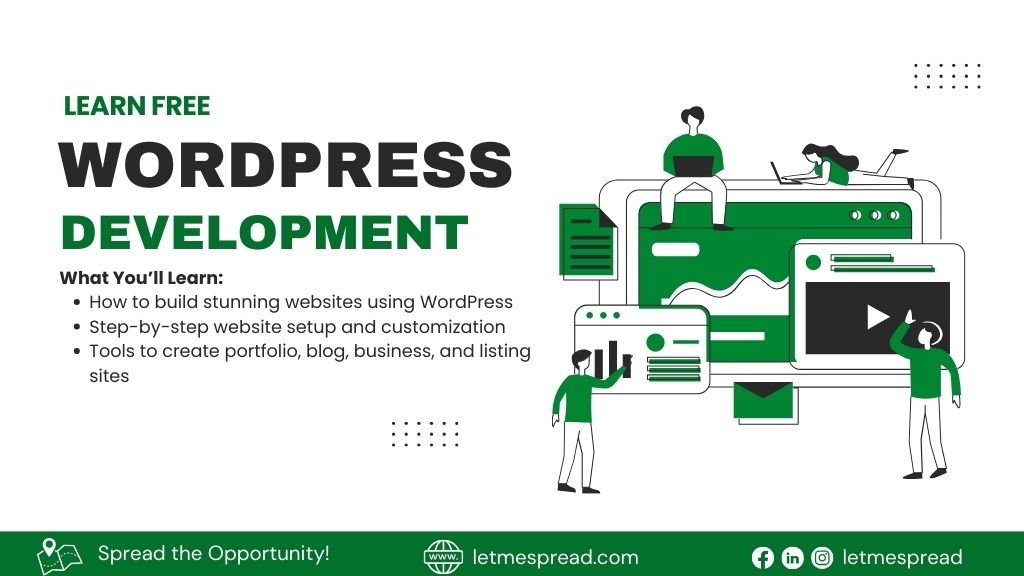 Free WordPress Designing Online Class with Prithak Foundation and LetmeSpread-Opportunity