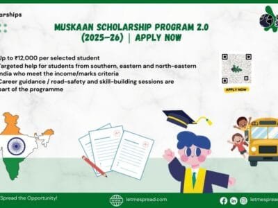 Muskaan Scholarship Program 2.0 (2025–26) | Apply Now