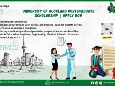 University of Auckland Postgraduate Scholarship | Apply Now